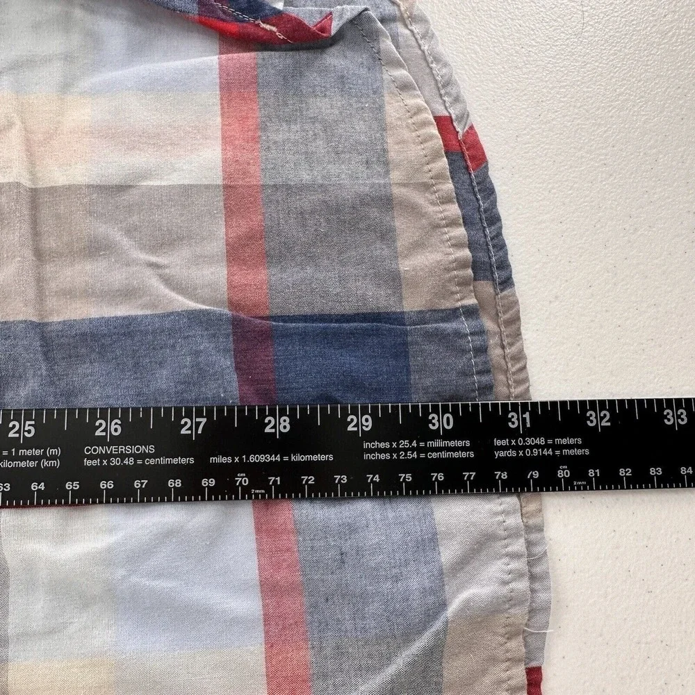 Levis Mens‎ XXL Plaid Button-Up Shirt In Red/Blue/Beige Western Preppy Cowboy